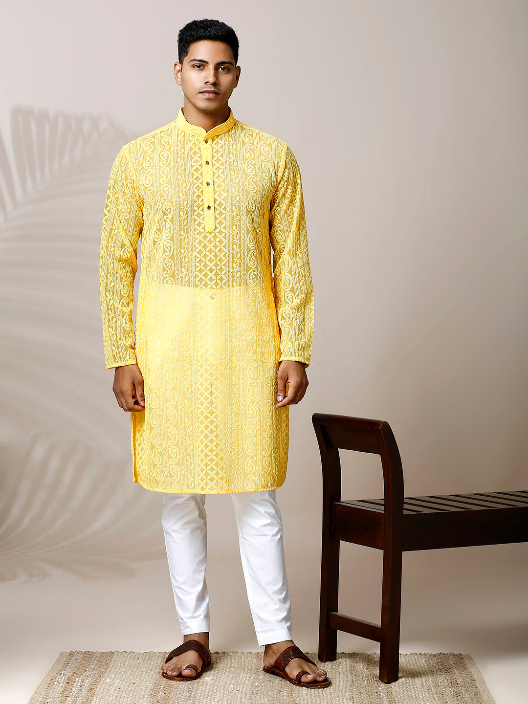 Yellow kurta men