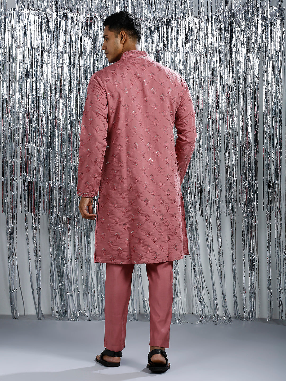 CHATEAU ROSE KURTA SET WITH INTRICATE EMBROIDERY WORK